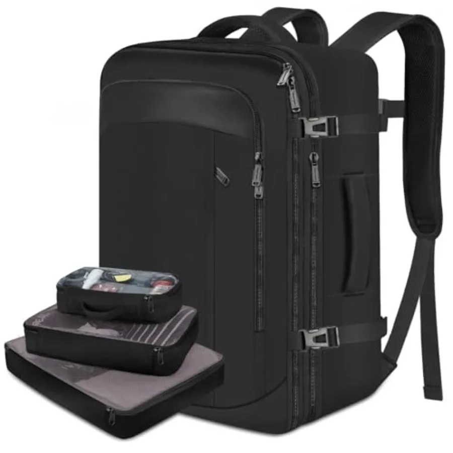 Backpack for Men, Extra Large 50L Travel Backpack, Carry on Airplane Approved Luggage Bag with 3 Packing Cubes for Suitcases, O
Backpack for Men, Extra Large 50L Travel Backpack, Carry on Airplane Approved Luggage Bag with 3 Packing Cubes for Suitcases, O