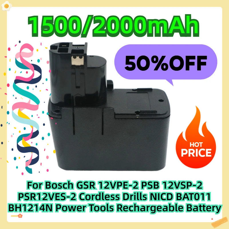 Для Bosch GSR 12VPE-2 PSB 12VSP-2 PSR12VES-2 Аккумуляторные дрели NICD BAT011 BH1214N Электроинструменты Аккумуляторная батарея
Для Bosch GSR 12VPE-2 PSB 12VSP-2 PSR12VES-2 Аккумуляторные дрели NICD BAT011 BH1214N Электроинструменты Аккумуляторная батарея
