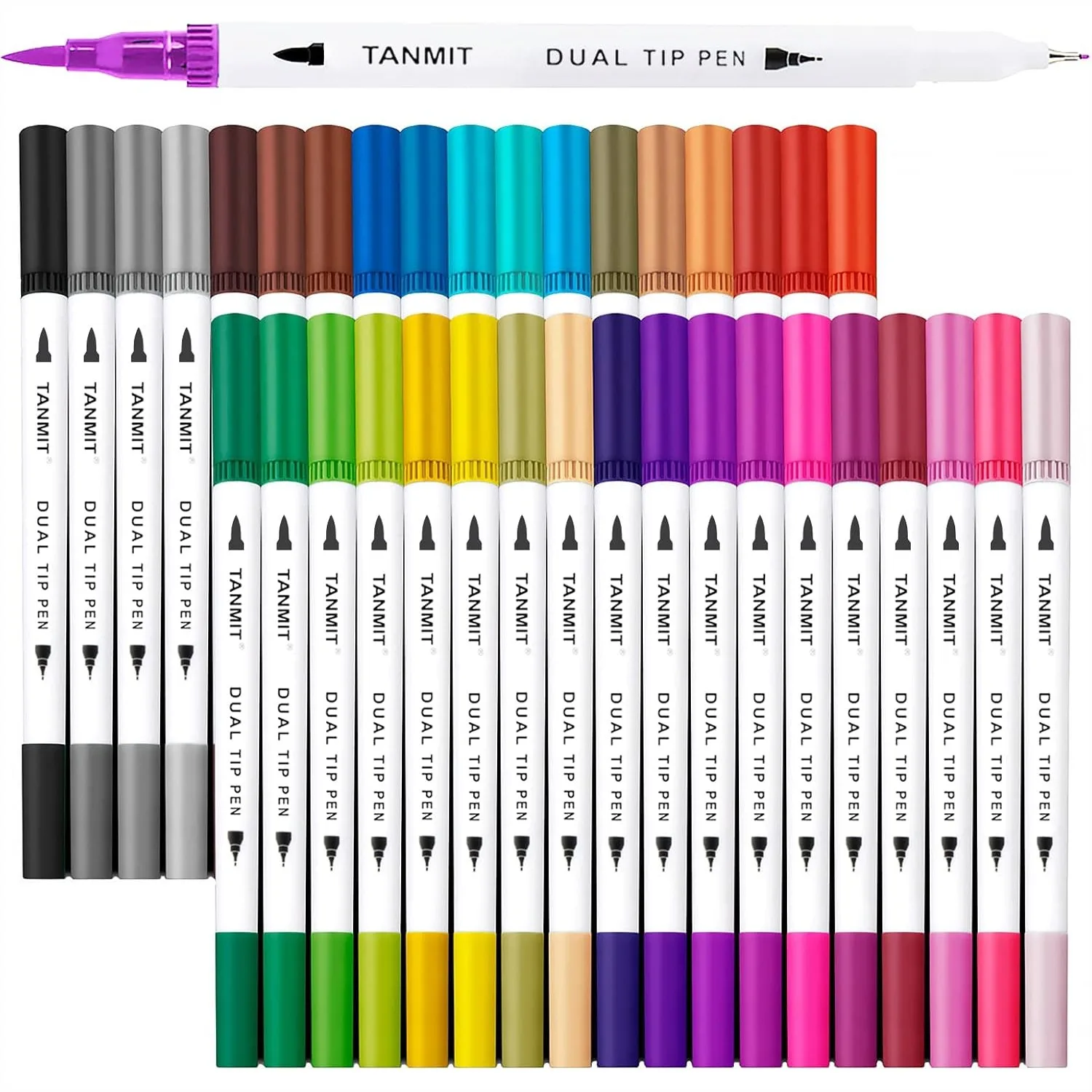 36 Dual-Tip Brush Pens For Adult Coloring Books Art Markers With Brush And Fine Precision Tips For Calligraphy Planners Journaling Note Taking
36 Dual-Tip Brush Pens For Adult Coloring Books Art Markers With Brush And Fine Precision Tips For Calligraphy Planners Journaling Note Taking