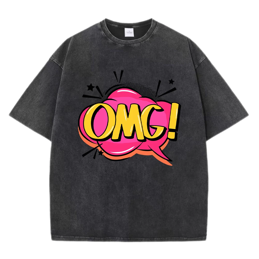 Omg Bang Exclamation Print Man Washed T-Shirts O-Neck Hip Hop Top Casual Cotton Oversiaze T Shirt Summer Soft Streetwear
Omg Bang Exclamation Print Man Washed T-Shirts O-Neck Hip Hop Top Casual Cotton Oversiaze T Shirt Summer Soft Streetwear
