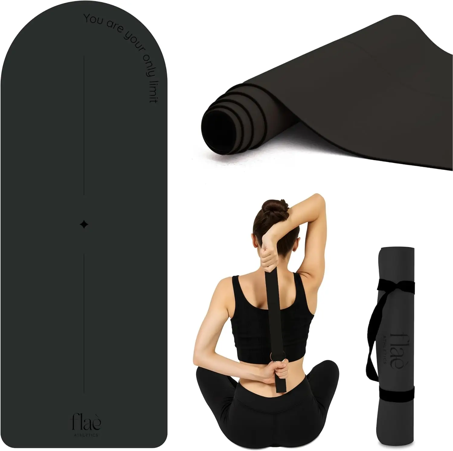 Eco PU Rubber Arch Yoga Mat, Non-Slip, 72x26x0.15in with Carry/Stretch Strap
Eco PU Rubber Arch Yoga Mat, Non-Slip, 72x26x0.15in with Carry/Stretch Strap