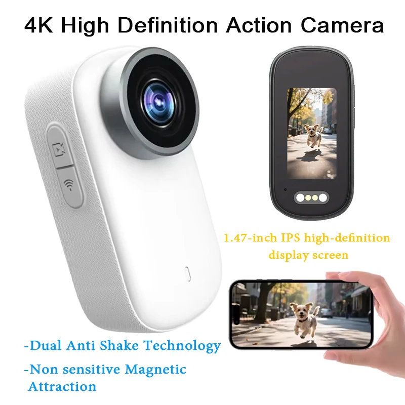 Портативная экшн-камера высокого разрешения 4K, видеорегистратор, камера для кошек и собак, уличная велосипедная камера, спортивная камера с магнитным пальцем
Портативная экшн-камера высокого разрешения 4K, видеорегистратор, камера для кошек и собак, уличная велосипедная камера, спортивная камера с магнитным пальцем
