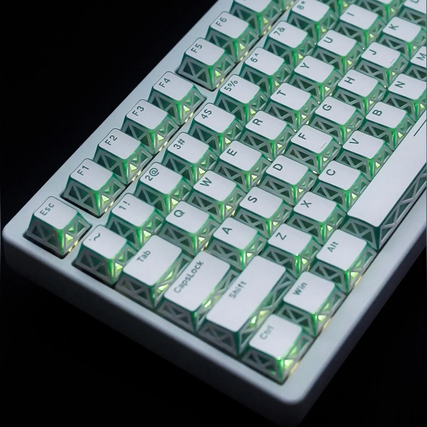Mintcaps Green LumGuard Faceted Shine Through Keycaps Double Shot PC PBT Keycap Sets Hollow Frame For MX Mechanical Keyboard
Mintcaps Green LumGuard Faceted Shine Through Keycaps Double Shot PC PBT Keycap Sets Hollow Frame For MX Mechanical Keyboard
