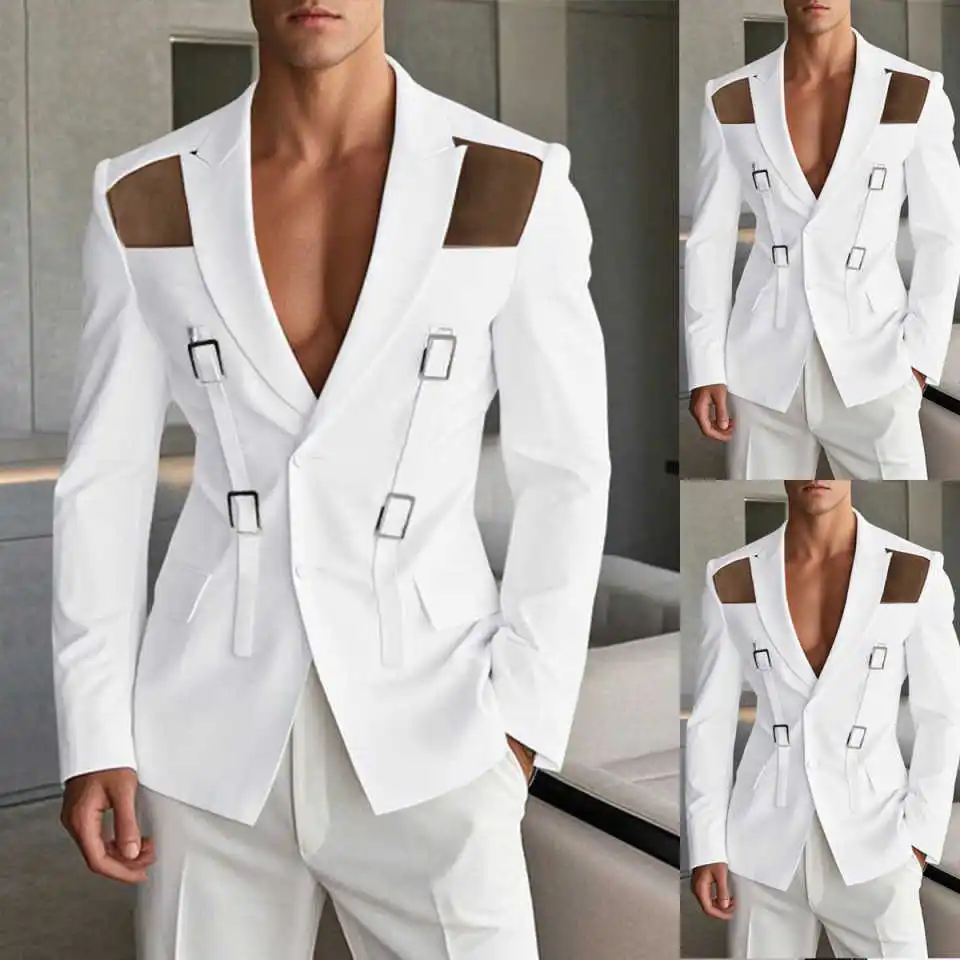 Designer Wedding Tuxedos 2 Piece Set Jacket Pant Single Breasted Men Suit Peaked Lapel Party Evening Wear Suits Customized
Designer Wedding Tuxedos 2 Piece Set Jacket Pant Single Breasted Men Suit Peaked Lapel Party Evening Wear Suits Customized