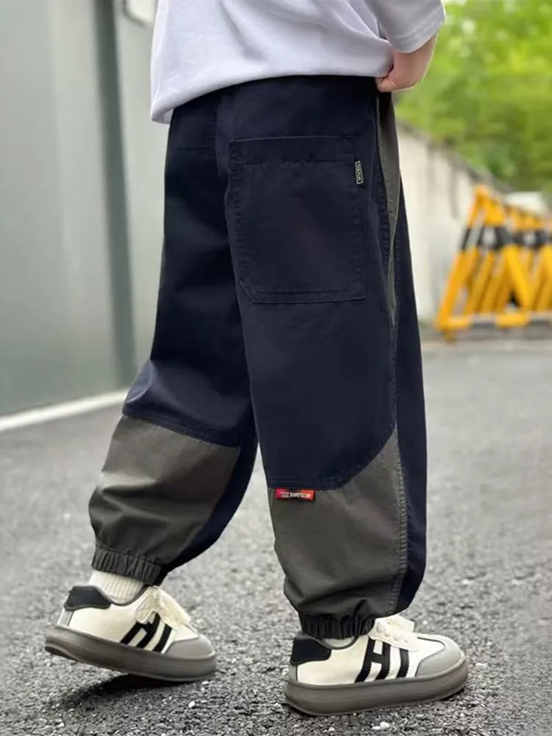 2026 New Spring Autumn Fashion Splicing Style Boys Pants Loose Patchwork Sport Overalls Cargo Trousers For 4-15 Years Old Kids
2026 New Spring Autumn Fashion Splicing Style Boys Pants Loose Patchwork Sport Overalls Cargo Trousers For 4-15 Years Old Kids