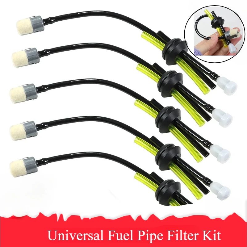 Universal Fuel Filter Kit Essential for Grass Trimmers Brush Cutters Strimmers Lawn Mowers Complete Primer and Hose Assembly
Universal Fuel Filter Kit Essential for Grass Trimmers Brush Cutters Strimmers Lawn Mowers Complete Primer and Hose Assembly