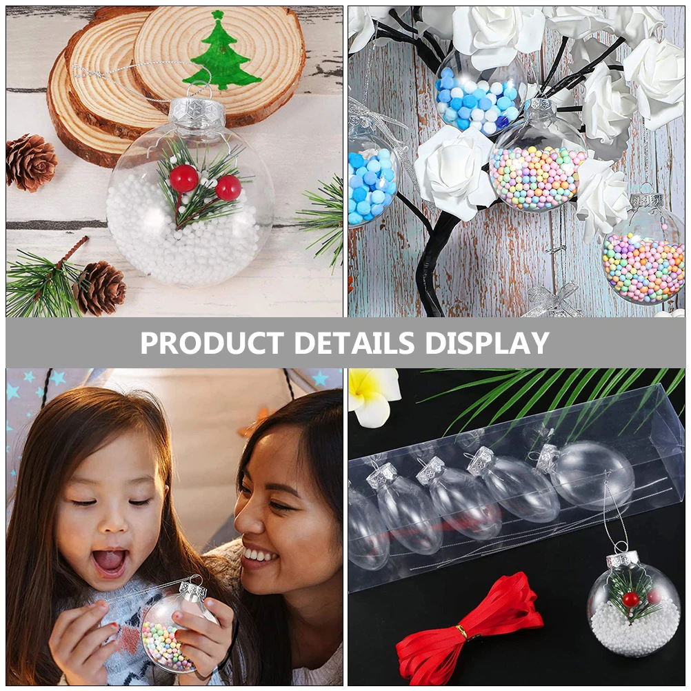 20 Pcs DIY Hanging Flat Ball Mini Clear Ornaments Wreath Fillable Plastic Christmas Balls for Tree
20 Pcs DIY Hanging Flat Ball Mini Clear Ornaments Wreath Fillable Plastic Christmas Balls for Tree