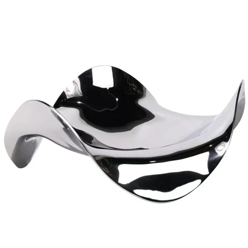 Stainless steel waves, fruit plate sales office model room, living room coffee table soft decoration, storage tray curve plate
Stainless steel waves, fruit plate sales office model room, living room coffee table soft decoration, storage tray curve plate
