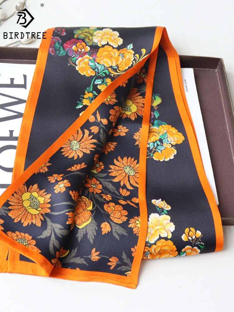 BirdTree 100%Mulberry Silk Scarf, Double Sided Floral Print, Satin Mom's Gift, Elegant Fashion Ribbon, 2024 Spring New A41709QM
BirdTree 100%Mulberry Silk Scarf, Double Sided Floral Print, Satin Mom's Gift, Elegant Fashion Ribbon, 2024 Spring New A41709QM