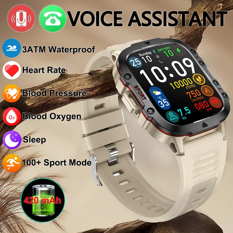 Outdoor 2024 Smart Watch Men Rugged Durable HD Display Bluetooth Call Fitness Bracelet 3ATM Sports Smartwatch For Huawei Xiaomi
Outdoor 2024 Smart Watch Men Rugged Durable HD Display Bluetooth Call Fitness Bracelet 3ATM Sports Smartwatch For Huawei Xiaomi