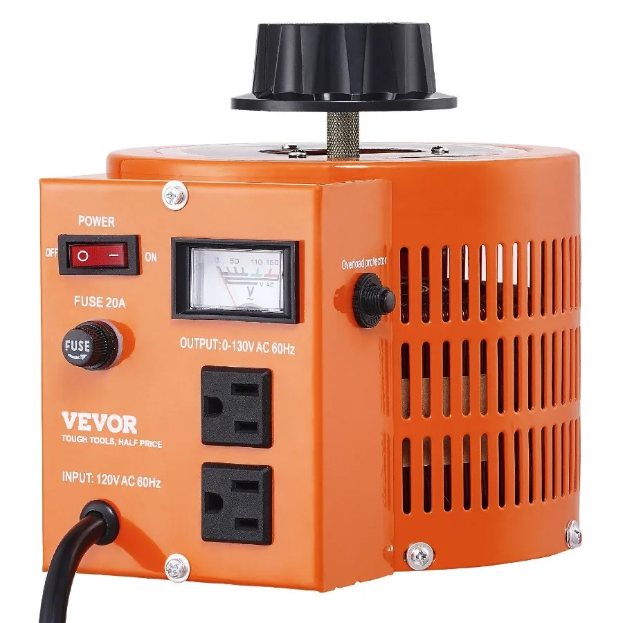 2000VA Auto Variable Voltage Transformer 15.3 Amp 110V Input 0130V Output AC Voltage Regulator Power Supply with 4 Extra Fuses
2000VA Auto Variable Voltage Transformer 15.3 Amp 110V Input 0130V Output AC Voltage Regulator Power Supply with 4 Extra Fuses