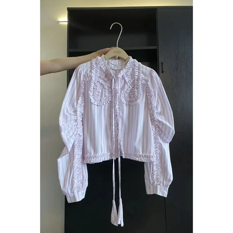 Femme Spring Summer Fashion Trend Lacing Solid Color V-neck Women's Shirt Fashionable Temperament A Celebrity Long Sleeve Top Te
Femme Spring Summer Fashion Trend Lacing Solid Color V-neck Women's Shirt Fashionable Temperament A Celebrity Long Sleeve Top Te