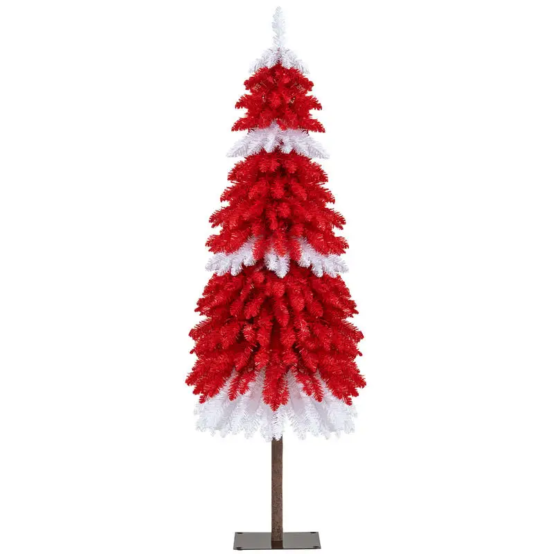 5 FT Artificial Christmas Tree Pre-lit Xmas Trees with 301 Red and White Branch Tips
5 FT Artificial Christmas Tree Pre-lit Xmas Trees with 301 Red and White Branch Tips