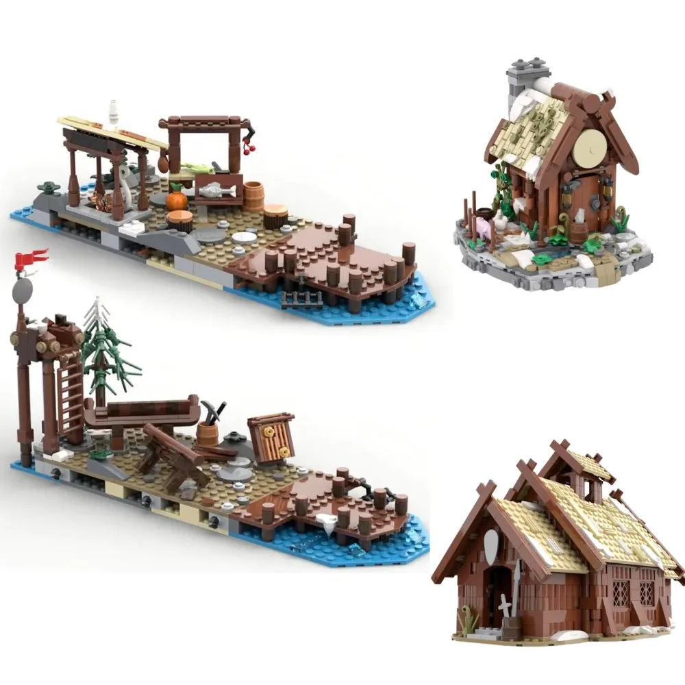 MOC Vikings Village, расширяющиеся строительные блоки для 21343, набор 584, кирпичи, игрушки, викинги, банкетный зал, хиты, подарки для дома
MOC Vikings Village, расширяющиеся строительные блоки для 21343, набор 584, кирпичи, игрушки, викинги, банкетный зал, хиты, подарки для дома