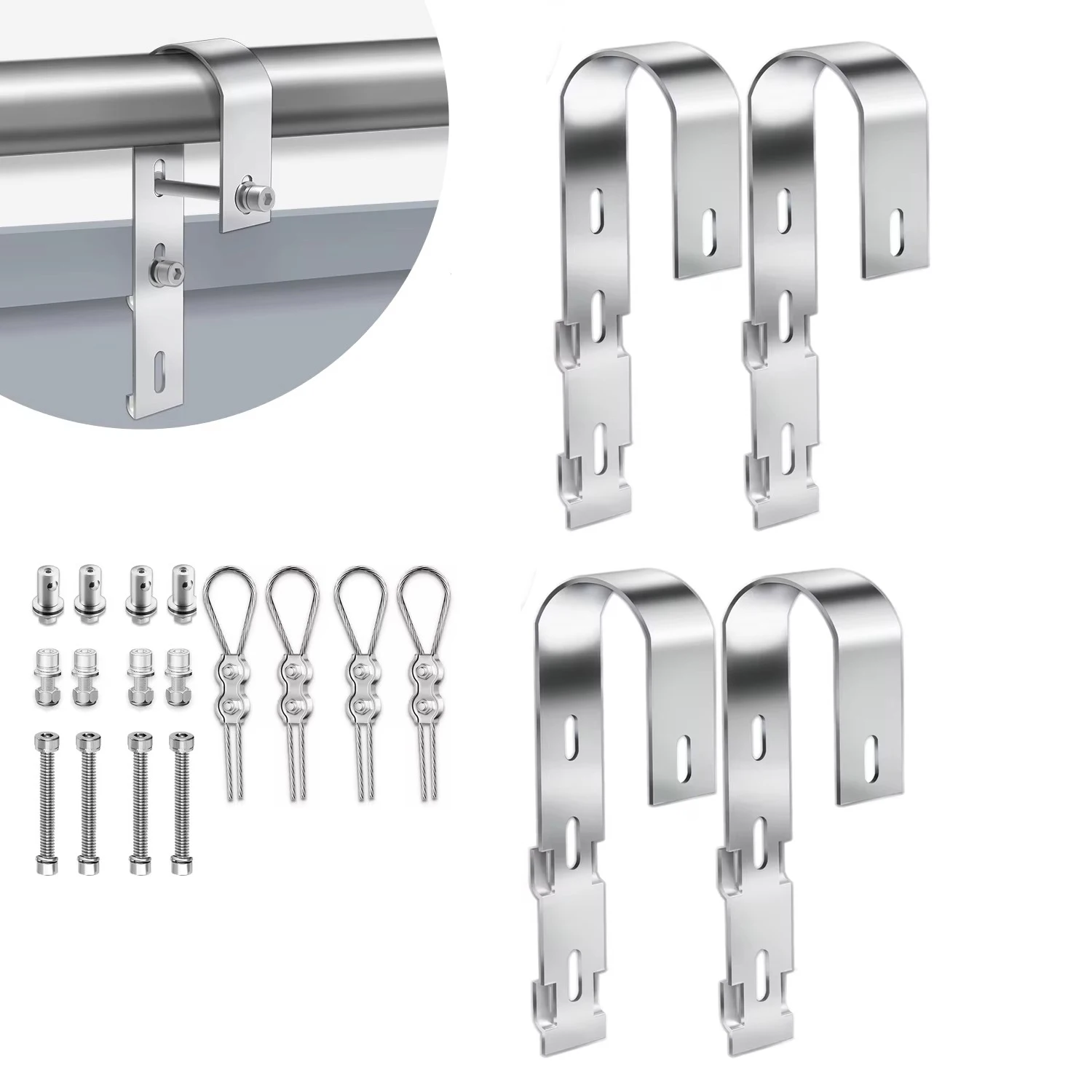 4/2 PCS Solar Panel Mounting Hooks, stainless steel Universal Solar Panel Mounting Hook, for mounting solar panels on balconi
4/2 PCS Solar Panel Mounting Hooks, stainless steel Universal Solar Panel Mounting Hook, for mounting solar panels on balconi