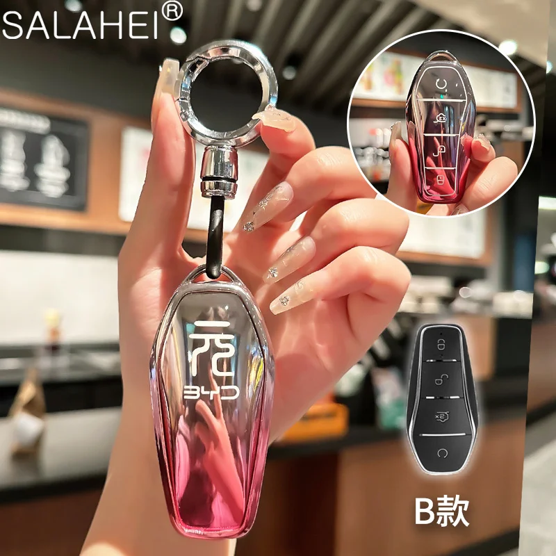 TPU Car Remote Key Cover Protective Shell Fob For BYD Seal B Yuan Up Atto 3 Seagull Han EV Dmi mini Dolphin Keychain Accessories
TPU Car Remote Key Cover Protective Shell Fob For BYD Seal B Yuan Up Atto 3 Seagull Han EV Dmi mini Dolphin Keychain Accessories