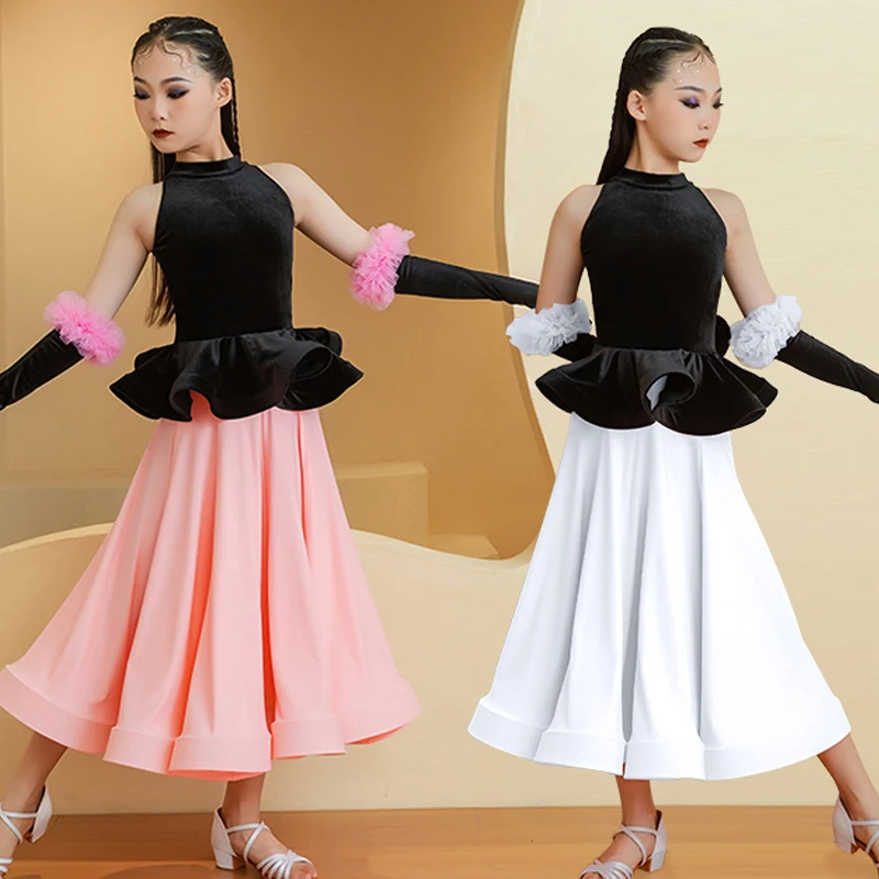 Waltz Ballroom Dance Competition Dresses Kids Professional Dance Costume Girls Velvet Samba Rumba Modern Dancing Clothes SL11113
Waltz Ballroom Dance Competition Dresses Kids Professional Dance Costume Girls Velvet Samba Rumba Modern Dancing Clothes SL11113