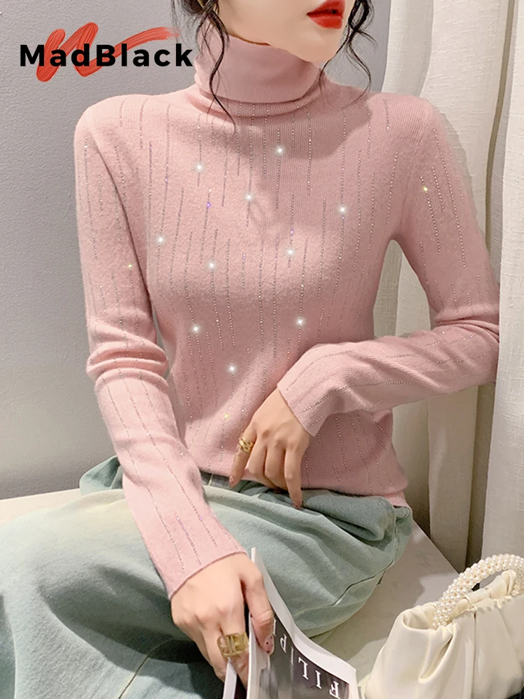 MadBlack-Women's European Sweater, Sexy Turtleneck Diamonds Top, Workwear Long Sleeve Slim Knitwear, Autumn Winter New T4D905CC
MadBlack-Women's European Sweater, Sexy Turtleneck Diamonds Top, Workwear Long Sleeve Slim Knitwear, Autumn Winter New T4D905CC