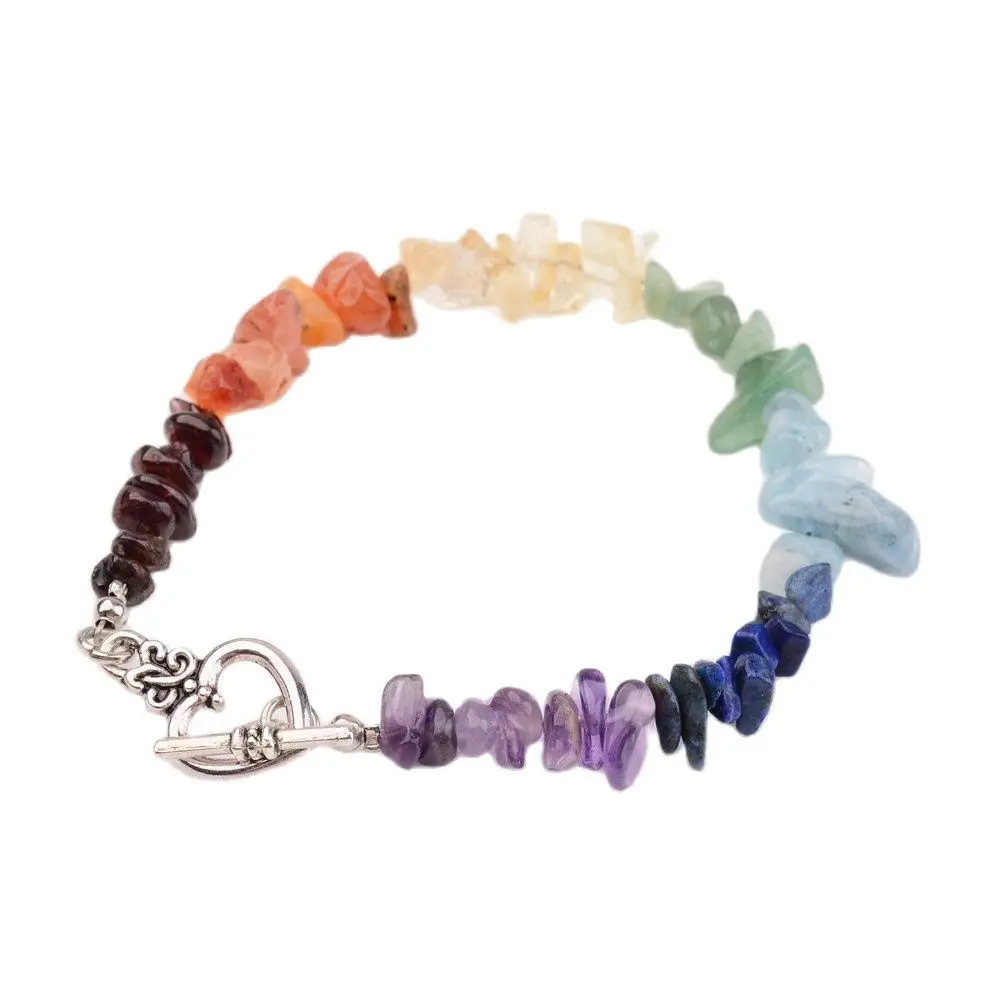 Kissitty 1 Pc Colorful Chip Natural Stone Beads Bracelets With Tibetan Style Alloy Bar Ring Toggle Clasps Bracelet Jewelry 
Kissitty 1 Pc Colorful Chip Natural Stone Beads Bracelets With Tibetan Style Alloy Bar Ring Toggle Clasps Bracelet Jewelry
