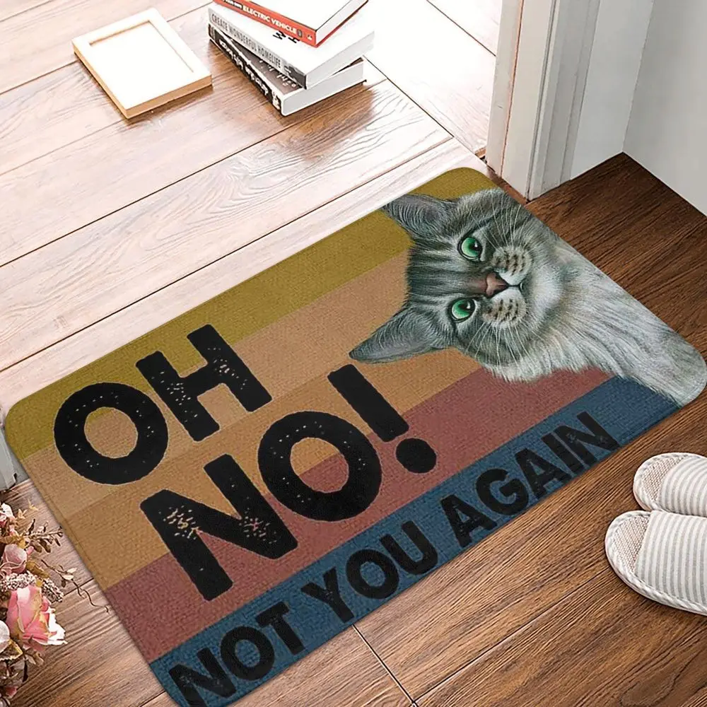 Funny Cat Mat Flannel Bath Mat Anti-Slip Oh No Not You Again Absorbent Mat for Living Room Bathroom Printed Indoor Outdoor Mats
Funny Cat Mat Flannel Bath Mat Anti-Slip Oh No Not You Again Absorbent Mat for Living Room Bathroom Printed Indoor Outdoor Mats