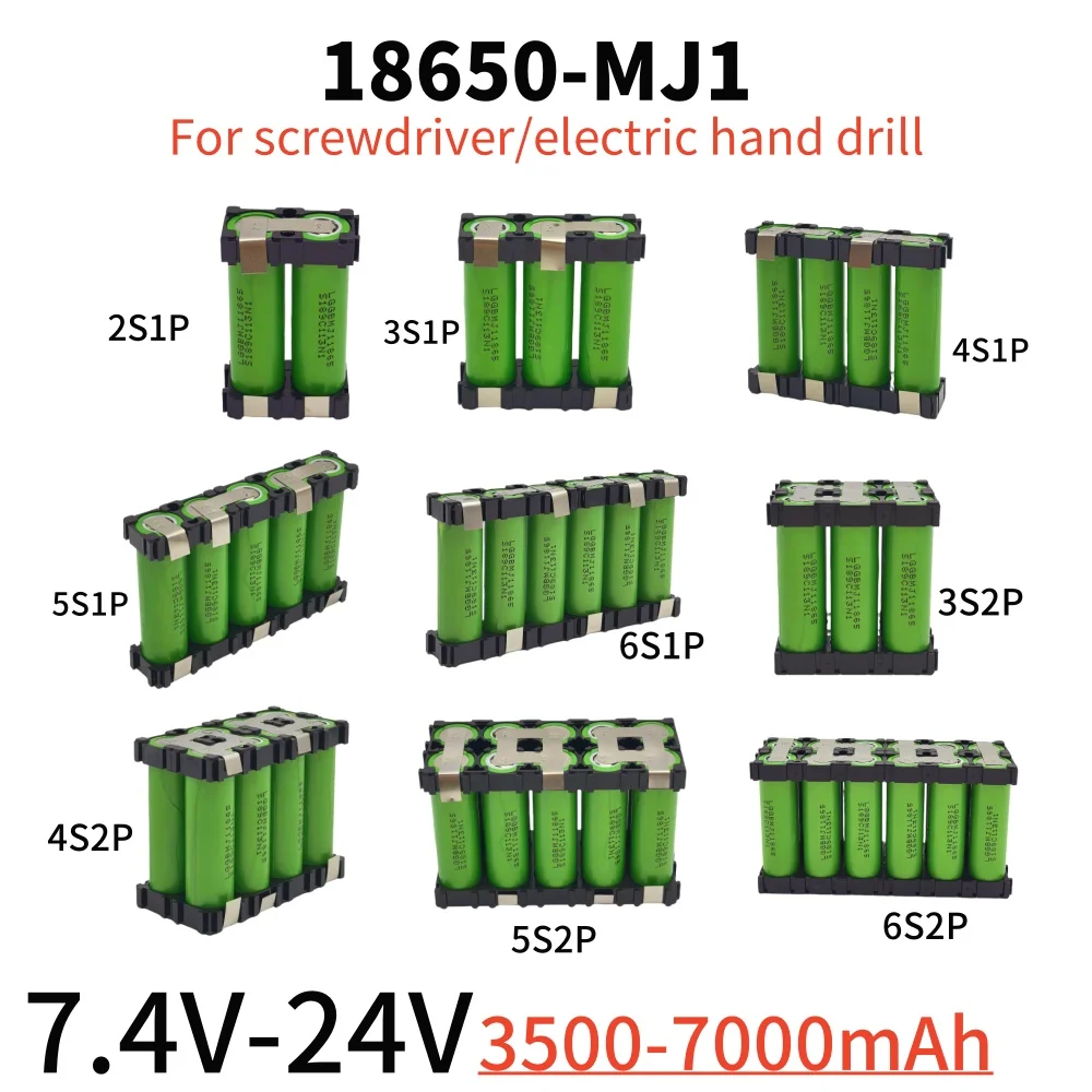 18650-MJ1 lithium battery pack customized 7.4V~24V 3500mAh/7000mAh battery welding 2S1P-6S2P battery pack
18650-MJ1 lithium battery pack customized 7.4V~24V 3500mAh/7000mAh battery welding 2S1P-6S2P battery pack