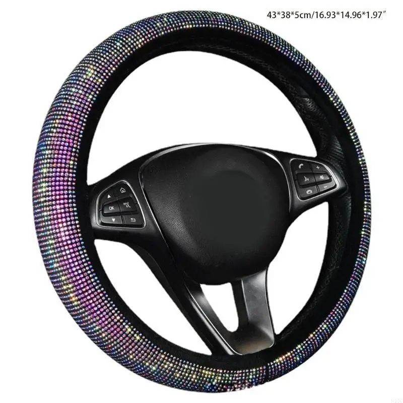 547C Glitter Steering Wheel Cover Gift for Women Rhinestones Crystal Car Interior Protect Universal Fit Dia 38cm/14.96''
547C Glitter Steering Wheel Cover Gift for Women Rhinestones Crystal Car Interior Protect Universal Fit Dia 38cm/14.96''