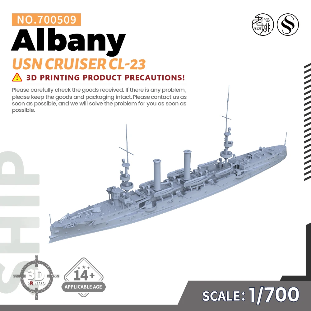 SSMODEL 509 1/700 Military Model Kit USN Albany Cruiser CL-23 WWII WAR GAMES
SSMODEL 509 1/700 Military Model Kit USN Albany Cruiser CL-23 WWII WAR GAMES