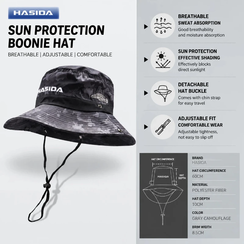 HISTAR Summer Bucket Hat, Wide Brim UV Protection, Waterproof Quick Dry Foldable Fishing Hiking Cap
HISTAR Summer Bucket Hat, Wide Brim UV Protection, Waterproof Quick Dry Foldable Fishing Hiking Cap