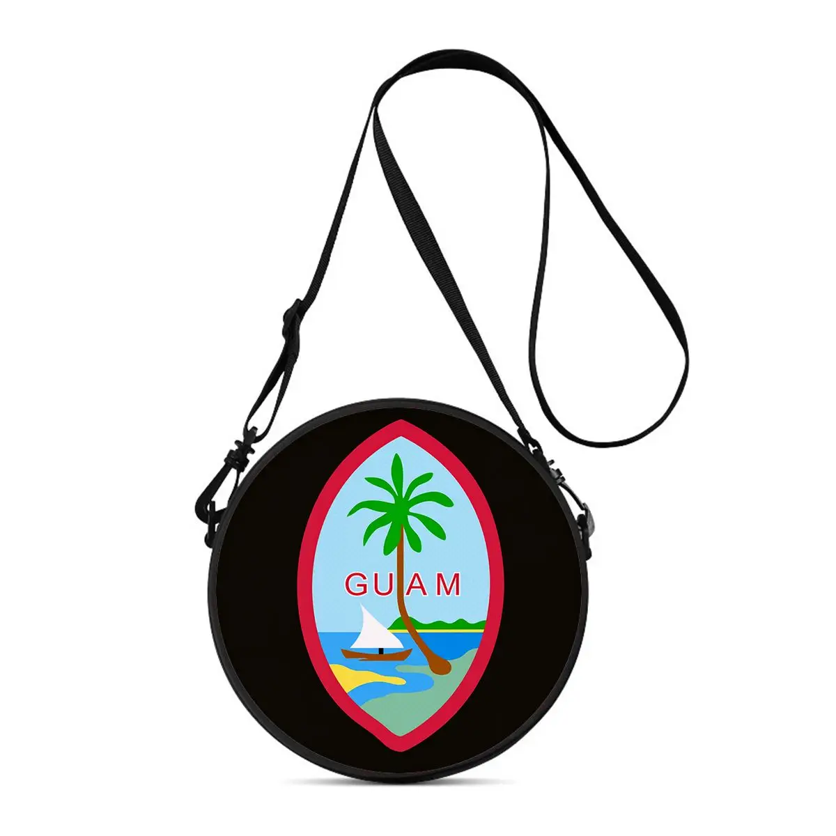 GUAM Print Women Round Crossbody Bag Vintage Circle Shoulder Bag Adjustable Strap Travel Messenger Bag Gift
GUAM Print Women Round Crossbody Bag Vintage Circle Shoulder Bag Adjustable Strap Travel Messenger Bag Gift