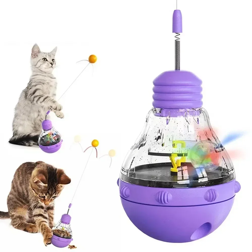 Pet Food Dispenser Light Bulb Wobbly Cat Toy Bite Resistant Puzzle Pet Training Toy Multi-functional Luminous Pet Cat Toy
Pet Food Dispenser Light Bulb Wobbly Cat Toy Bite Resistant Puzzle Pet Training Toy Multi-functional Luminous Pet Cat Toy