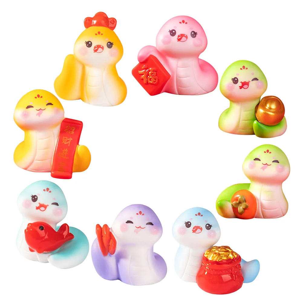 8 Pcs Snake Year naments Resin Figures Mini Statues Creative Design Decorative Accessories Chinese New Year Gifts
8 Pcs Snake Year naments Resin Figures Mini Statues Creative Design Decorative Accessories Chinese New Year Gifts