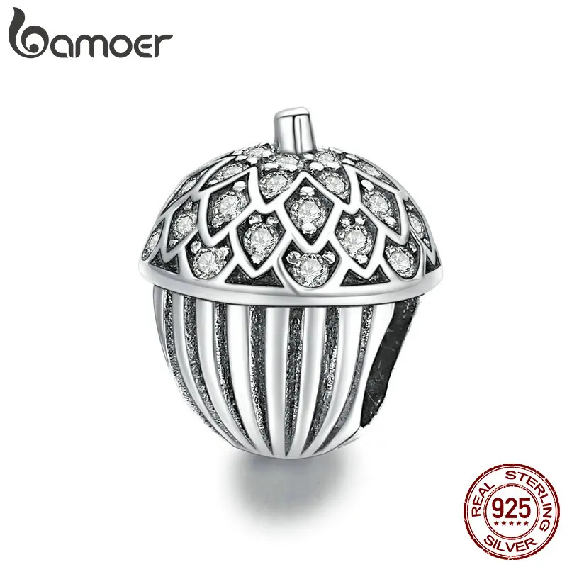 bamoer Genuine 925 Sterling Silver CZ silver Lucky Pine Cone Original Charm for Brand Female DIY Bracelet Jewelry BSC337
bamoer Genuine 925 Sterling Silver CZ silver Lucky Pine Cone Original Charm for Brand Female DIY Bracelet Jewelry BSC337