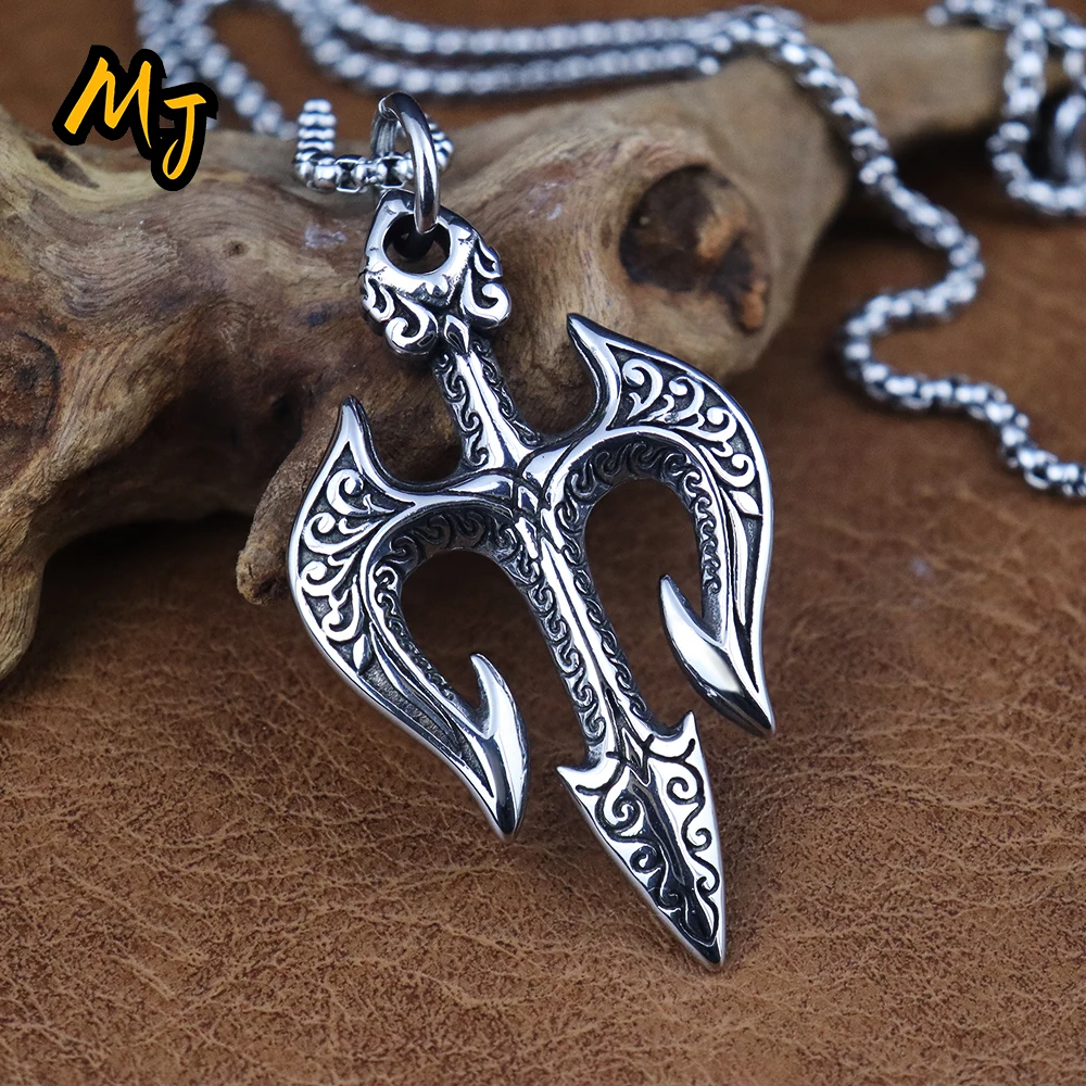 Men's Vintage Poseidon Trident Pendant Fashion Stainless Steel Shiva Necklace for Woman Scandinavian Male Jewelry Dropshipping
Men's Vintage Poseidon Trident Pendant Fashion Stainless Steel Shiva Necklace for Woman Scandinavian Male Jewelry Dropshipping