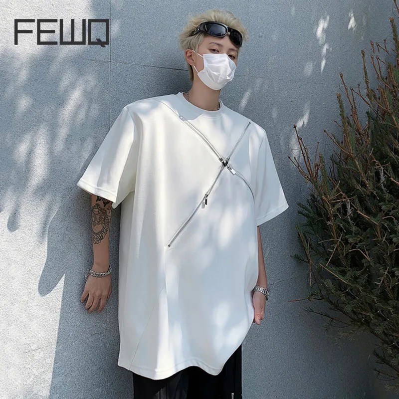 Мужская футболка с застежкой-молнией FEWQ, Однотонная футболка с коротким рукавом и круглым вырезом, модные топы на лето 2024, 24X9150
Мужская футболка с застежкой-молнией FEWQ, Однотонная футболка с коротким рукавом и круглым вырезом, модные топы на лето 2024, 24X9150