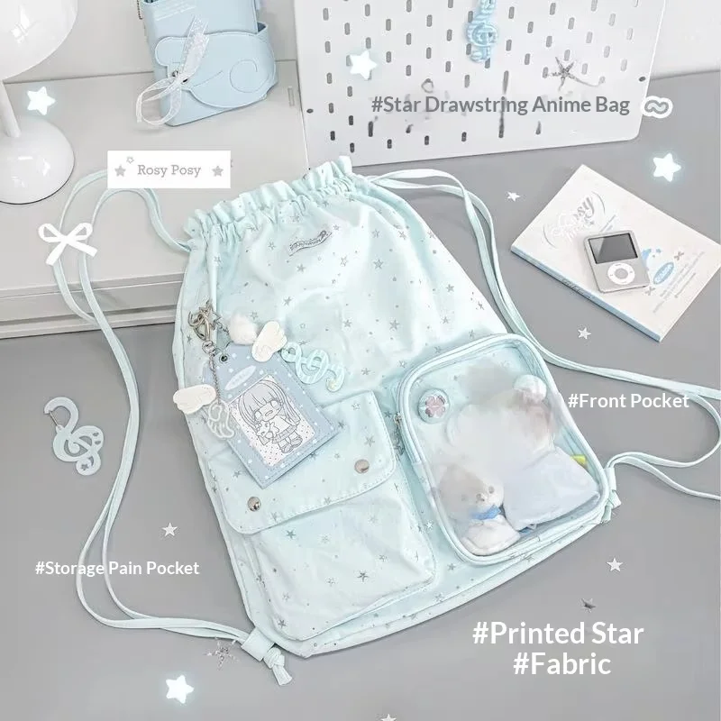 New Rosy Posy Star Print Drawstring Ita Backpack Large Capacity Backpack For Women Daily Travel Ita Display For Laptop Books
New Rosy Posy Star Print Drawstring Ita Backpack Large Capacity Backpack For Women Daily Travel Ita Display For Laptop Books