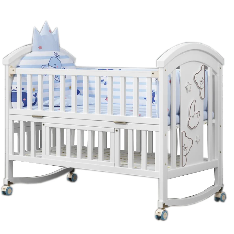 Wholesale Baby Cribs Child Care Beds Multifunction White Pine European Style Solid Wood Baby Crib Outdoor Swing Bed All Seasons
Wholesale Baby Cribs Child Care Beds Multifunction White Pine European Style Solid Wood Baby Crib Outdoor Swing Bed All Seasons
