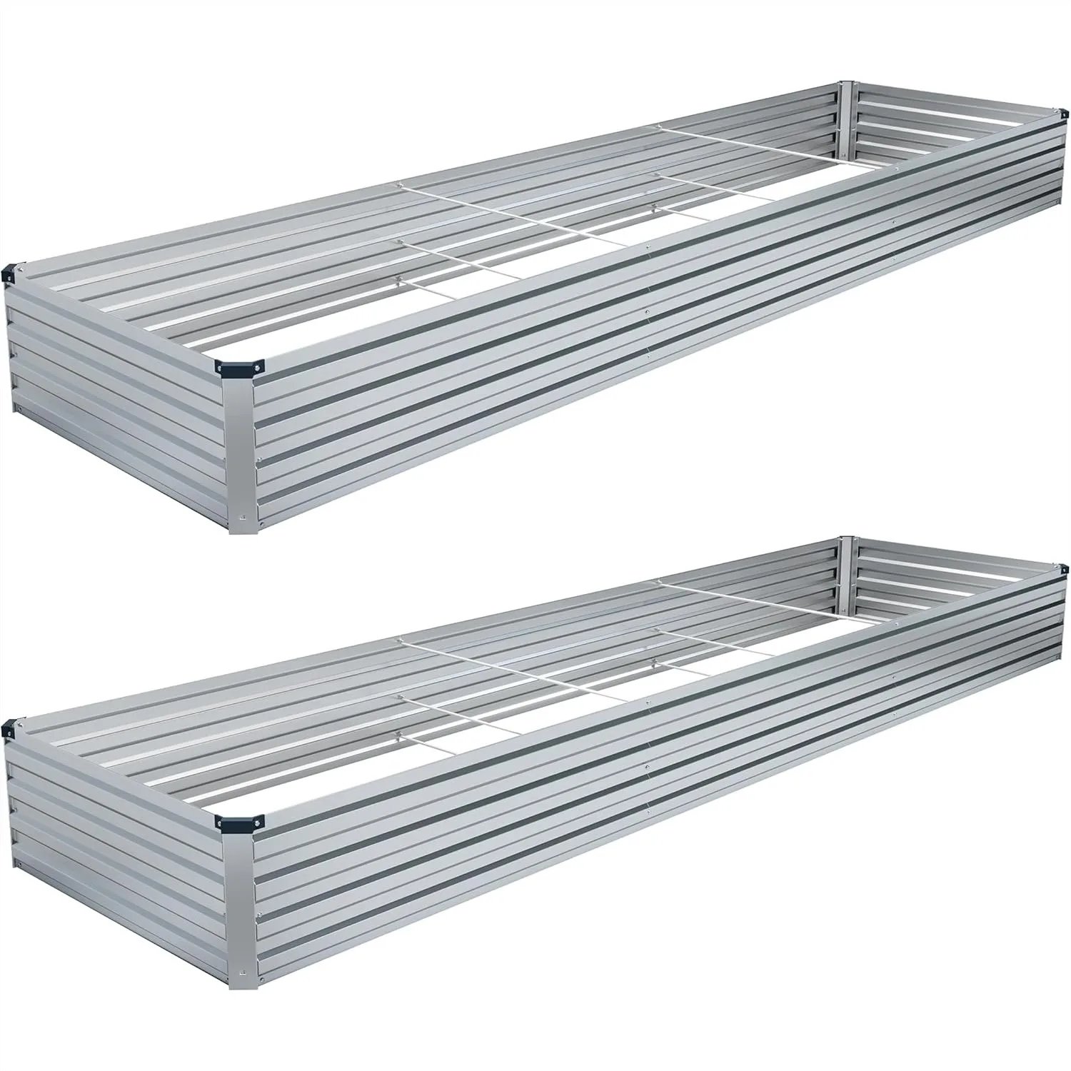 2-Pack Galvanized Raised Garden Bed Kit 12x4x1FT for Vegetables Flowers Herbs Outdoor
2-Pack Galvanized Raised Garden Bed Kit 12x4x1FT for Vegetables Flowers Herbs Outdoor