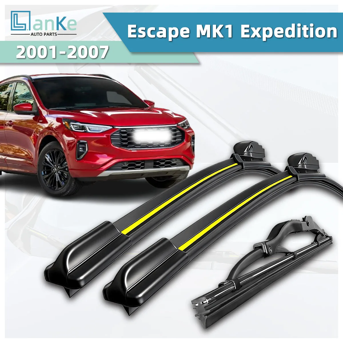Suitable For Ford Escape MK1 Expedition (2001-2007) Car Wipers Natural Rubber Stable And Durable Front Windshield Two-Way Wipers
Suitable For Ford Escape MK1 Expedition (2001-2007) Car Wipers Natural Rubber Stable And Durable Front Windshield Two-Way Wipers