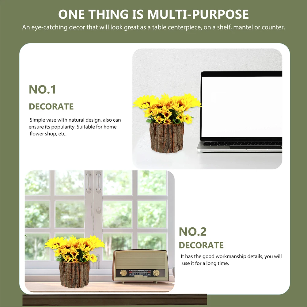 3pcs Bark Pots Farmhouse Buckets Wood Log Waterproof Flower Bucket Wooden Vase Home Decor Wood Flower Pot Tree Stump
3pcs Bark Pots Farmhouse Buckets Wood Log Waterproof Flower Bucket Wooden Vase Home Decor Wood Flower Pot Tree Stump