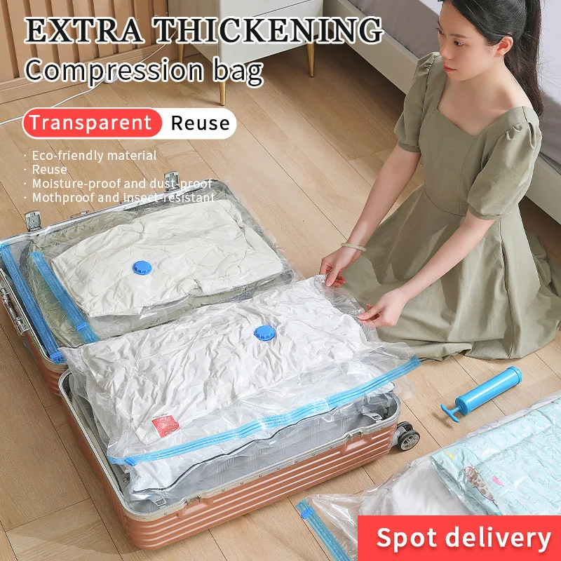 10-piece Explosion-proof Thick Vacuum Storage Bags, Transparent Compression Organizer for Clothes Quilt Seasonal Storage
10-piece Explosion-proof Thick Vacuum Storage Bags, Transparent Compression Organizer for Clothes Quilt Seasonal Storage