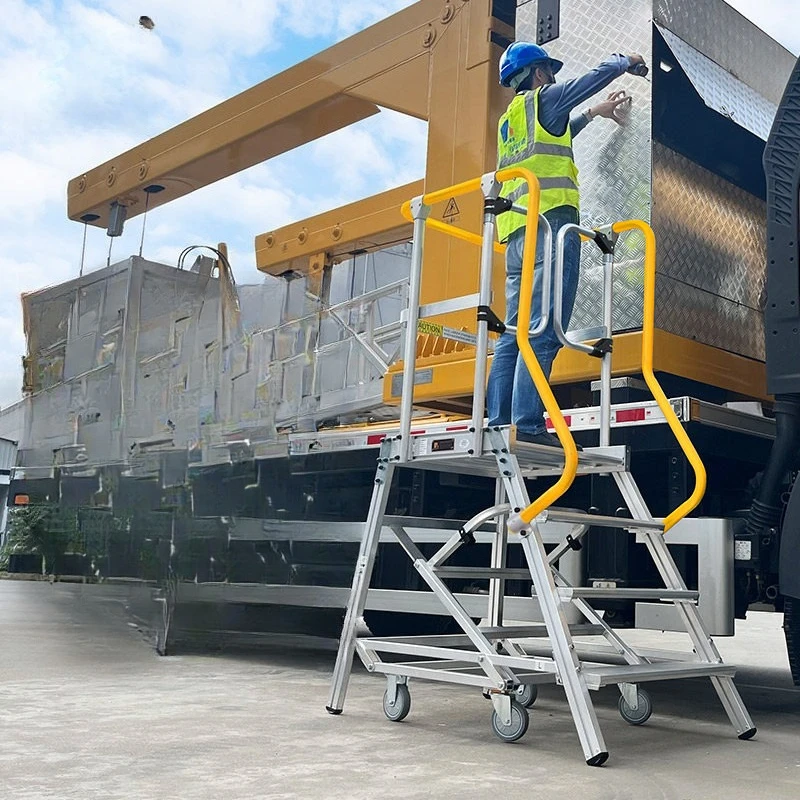 Aluminum alloy climbing platform ladder engineering ladder warehouse maintenance mobile truck scaffolding stairs
Aluminum alloy climbing platform ladder engineering ladder warehouse maintenance mobile truck scaffolding stairs