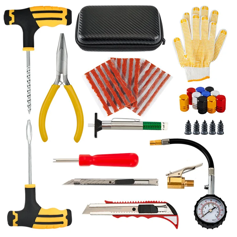 High-Quality Vacuum Tire Emergency Tire Repair Tool Kit, Compatible with Various Car Models, Tire Puncture Repair Tools Included
High-Quality Vacuum Tire Emergency Tire Repair Tool Kit, Compatible with Various Car Models, Tire Puncture Repair Tools Included