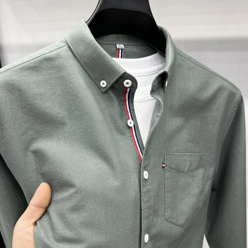 Light Luxury Autumn and Winter Business 100% Pure Cotton Long Sleeved Shirt for Men, High-end Youth and Middle-aged Shirt
Light Luxury Autumn and Winter Business 100% Pure Cotton Long Sleeved Shirt for Men, High-end Youth and Middle-aged Shirt