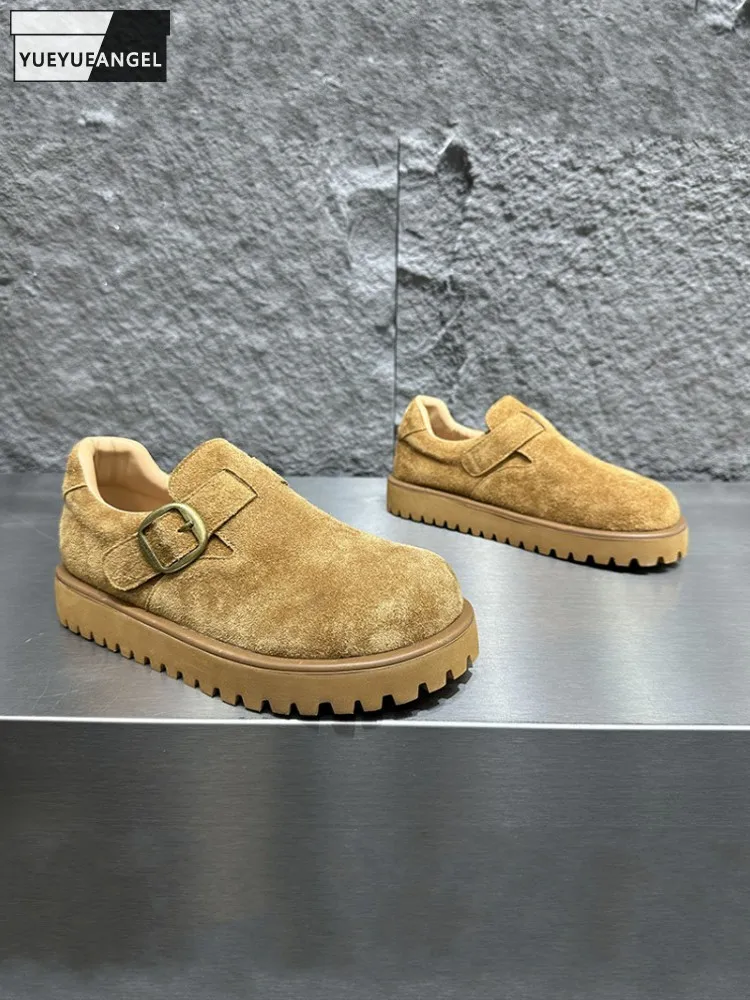 Men Spring Autumn Casual Versatile Cow Suede Leather Skateboard Comfortable Thick Platform Shoes Male Joggers Sneakers Outside
Men Spring Autumn Casual Versatile Cow Suede Leather Skateboard Comfortable Thick Platform Shoes Male Joggers Sneakers Outside