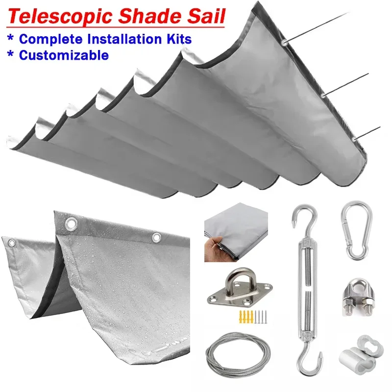 Width 1m Telescopic Waterproof Sunshade Sail Garden Gazebo Retractable Shading Sail Swimming Pool Canopy Outdoor Pergola Awning
Width 1m Telescopic Waterproof Sunshade Sail Garden Gazebo Retractable Shading Sail Swimming Pool Canopy Outdoor Pergola Awning