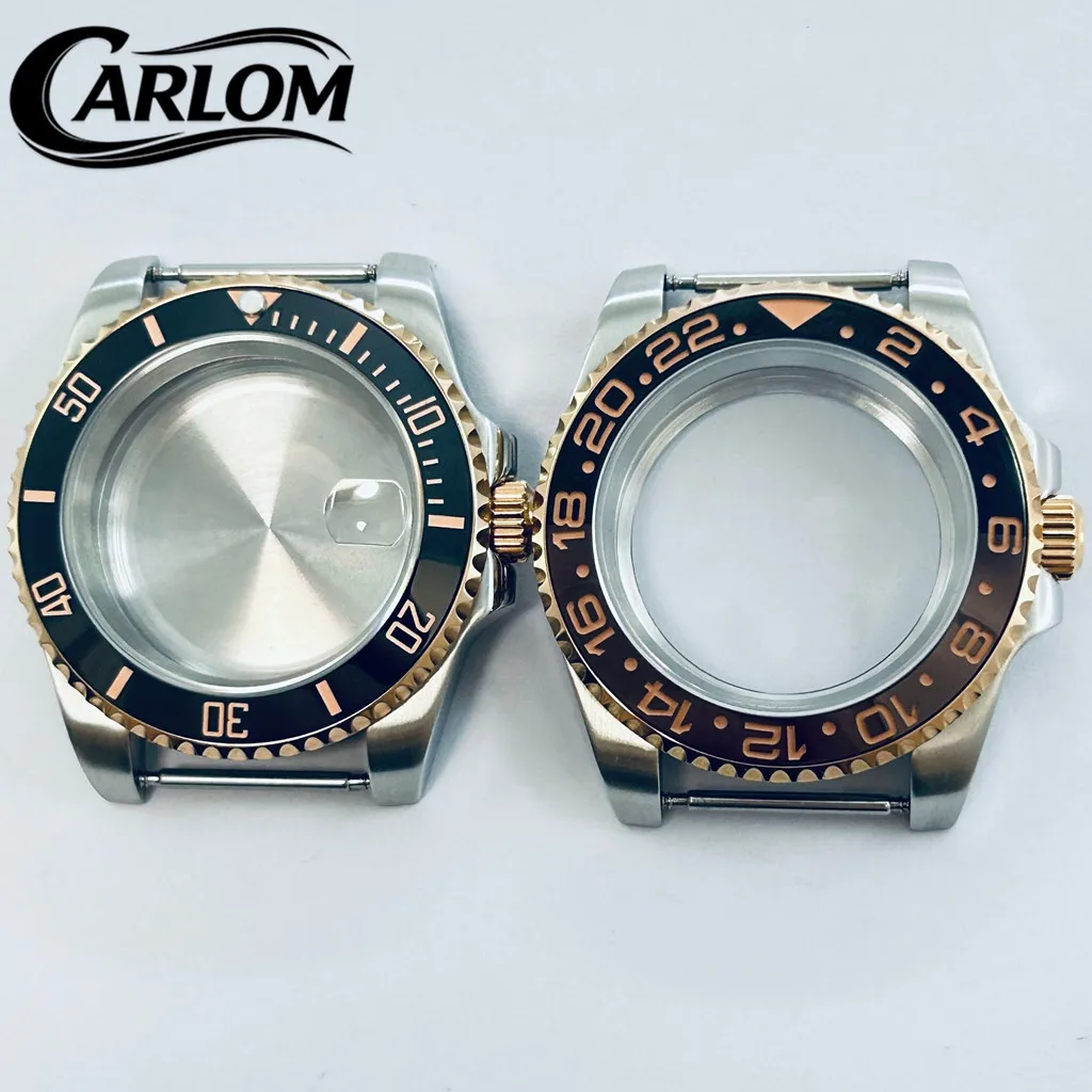 40mm NH Silver Rose Watch Case For NH34 NH35 NH36 NH38 ETA2824 PT5000 Movement Sapphire Glass Date Waterproof GMT Ceramic Bezel
40mm NH Silver Rose Watch Case For NH34 NH35 NH36 NH38 ETA2824 PT5000 Movement Sapphire Glass Date Waterproof GMT Ceramic Bezel