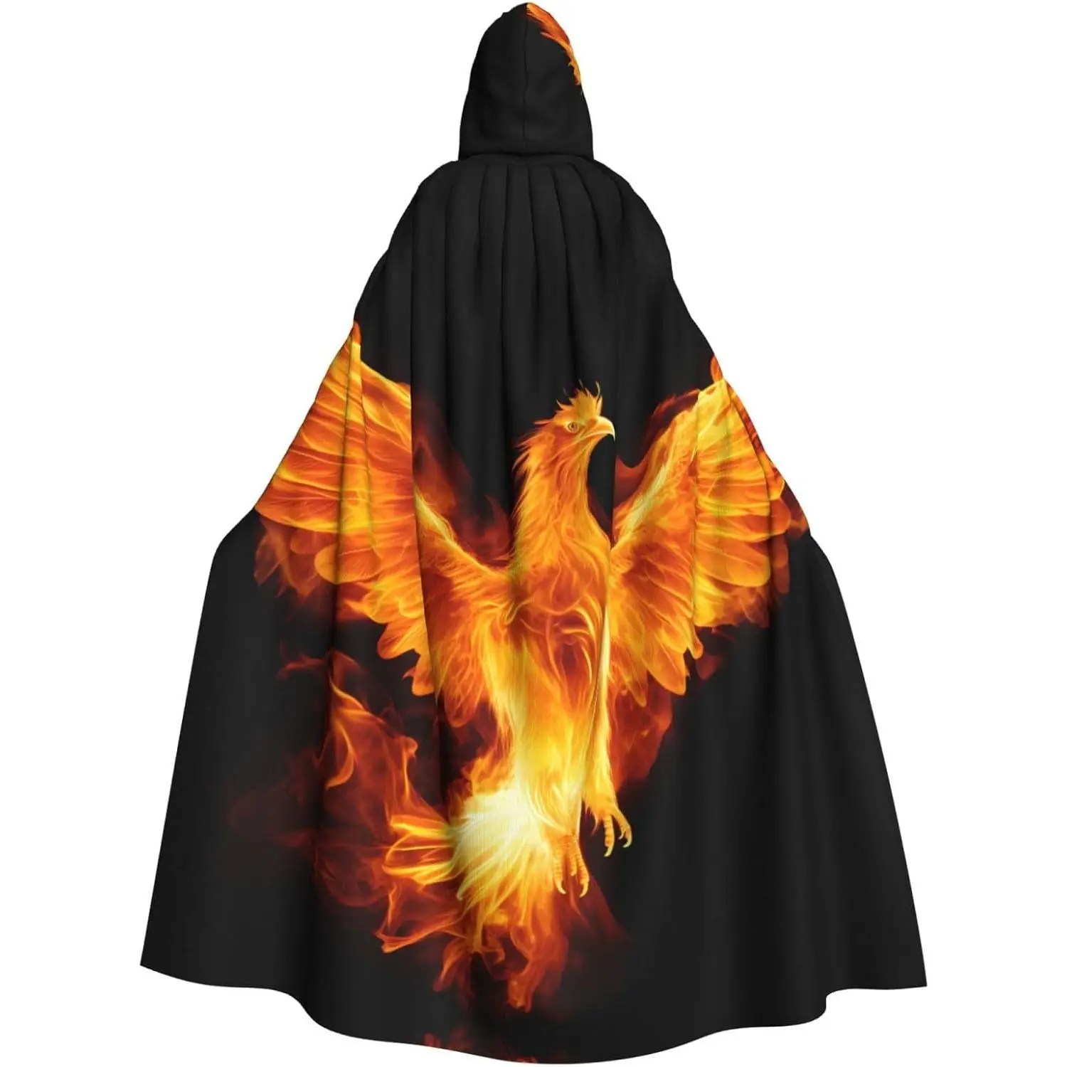 Halloween Adult Hooded Cape Cloak Phoenix In Fire Pattern Super Large Hooded Cloak with Bow Tie keep warm Water Resistant
Halloween Adult Hooded Cape Cloak Phoenix In Fire Pattern Super Large Hooded Cloak with Bow Tie keep warm Water Resistant