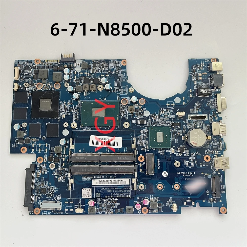 Оригинал для CLEVO 6-71-N8500-D02 6-77-N850HC00-D02 N850H0 N850HK материнская плата i7-7700HQ SR32Q GTX950M 100% ТЕСТ ОК
Оригинал для CLEVO 6-71-N8500-D02 6-77-N850HC00-D02 N850H0 N850HK материнская плата i7-7700HQ SR32Q GTX950M 100% ТЕСТ ОК