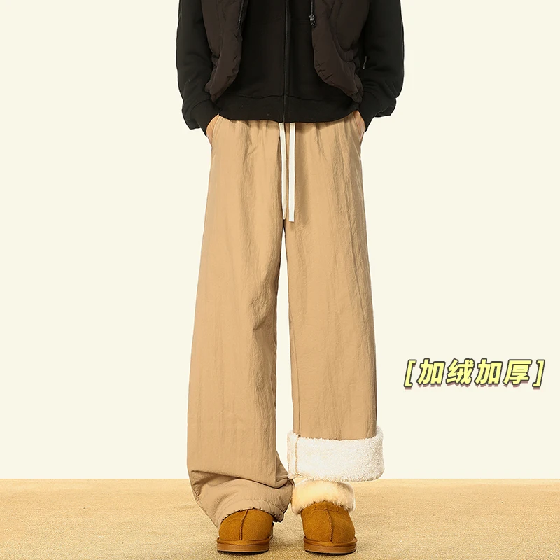 Winter Thick Pants Men Warm Fashion Beige Plush Casual Pants Men Streetwear Loose Wide Leg Pants Mens Thicken Trousers M-3XL
Winter Thick Pants Men Warm Fashion Beige Plush Casual Pants Men Streetwear Loose Wide Leg Pants Mens Thicken Trousers M-3XL