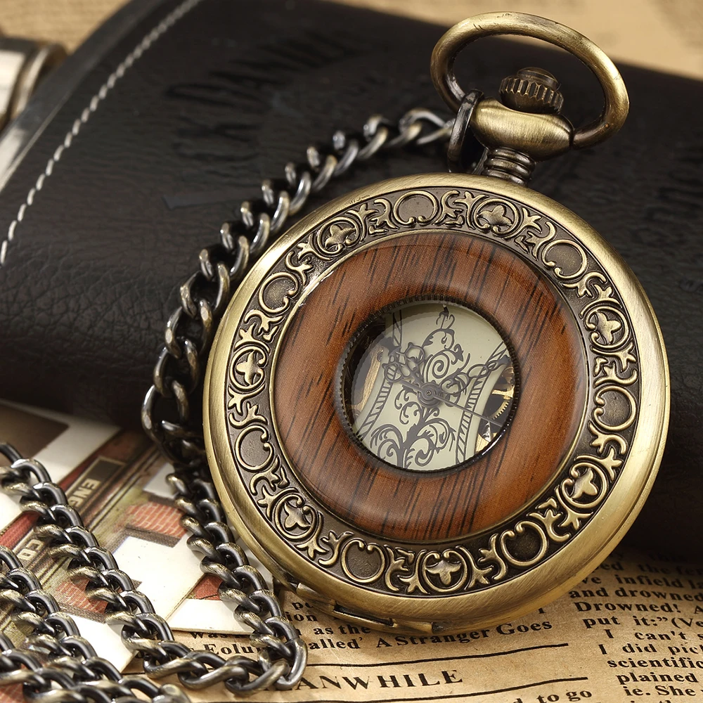 Wood Mens Pocket Watch With FOB Chain Vintage Mechanical Steampunk pocket watches for menVest Clock Hand Wind reloj de bolsillo
Wood Mens Pocket Watch With FOB Chain Vintage Mechanical Steampunk pocket watches for menVest Clock Hand Wind reloj de bolsillo